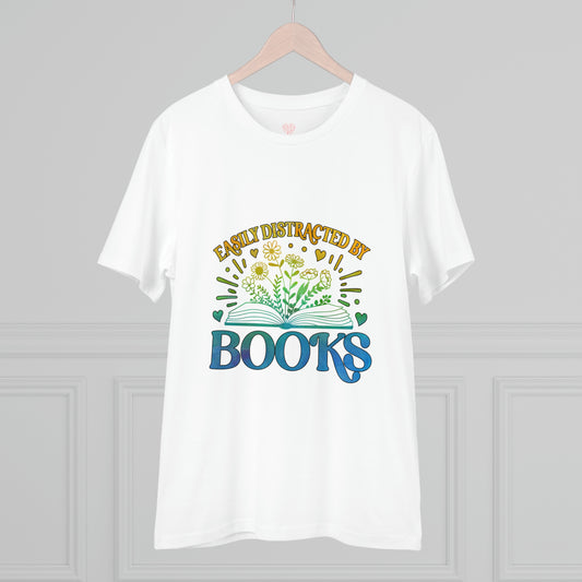 "Easily distracted by books" - Book Lover- T-Shirt