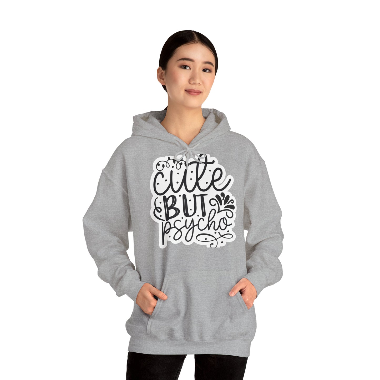 "Cute but Psycho" - Hooded Sweatshirt - Hoodie