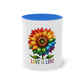 "Rainbow Flower" - Two Tone Mug