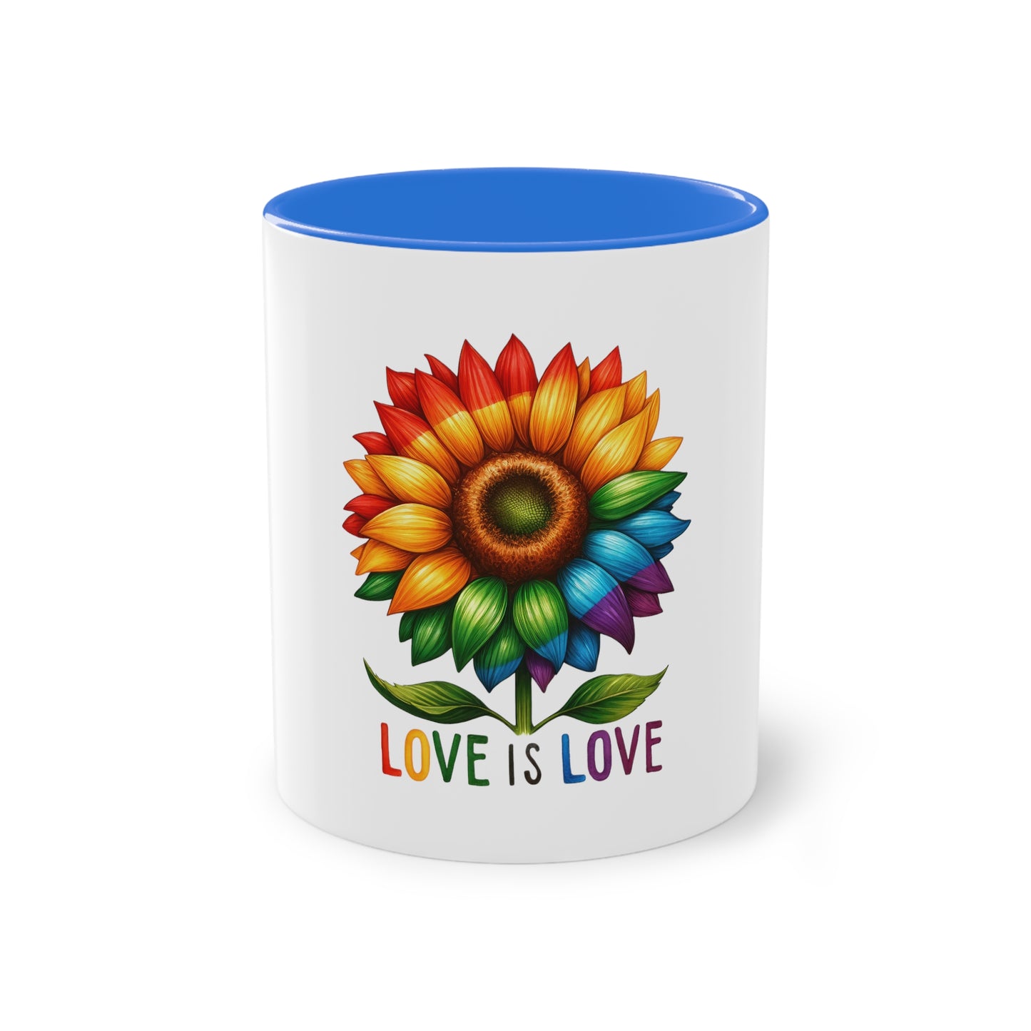 "Rainbow Flower" - Two Tone Mug