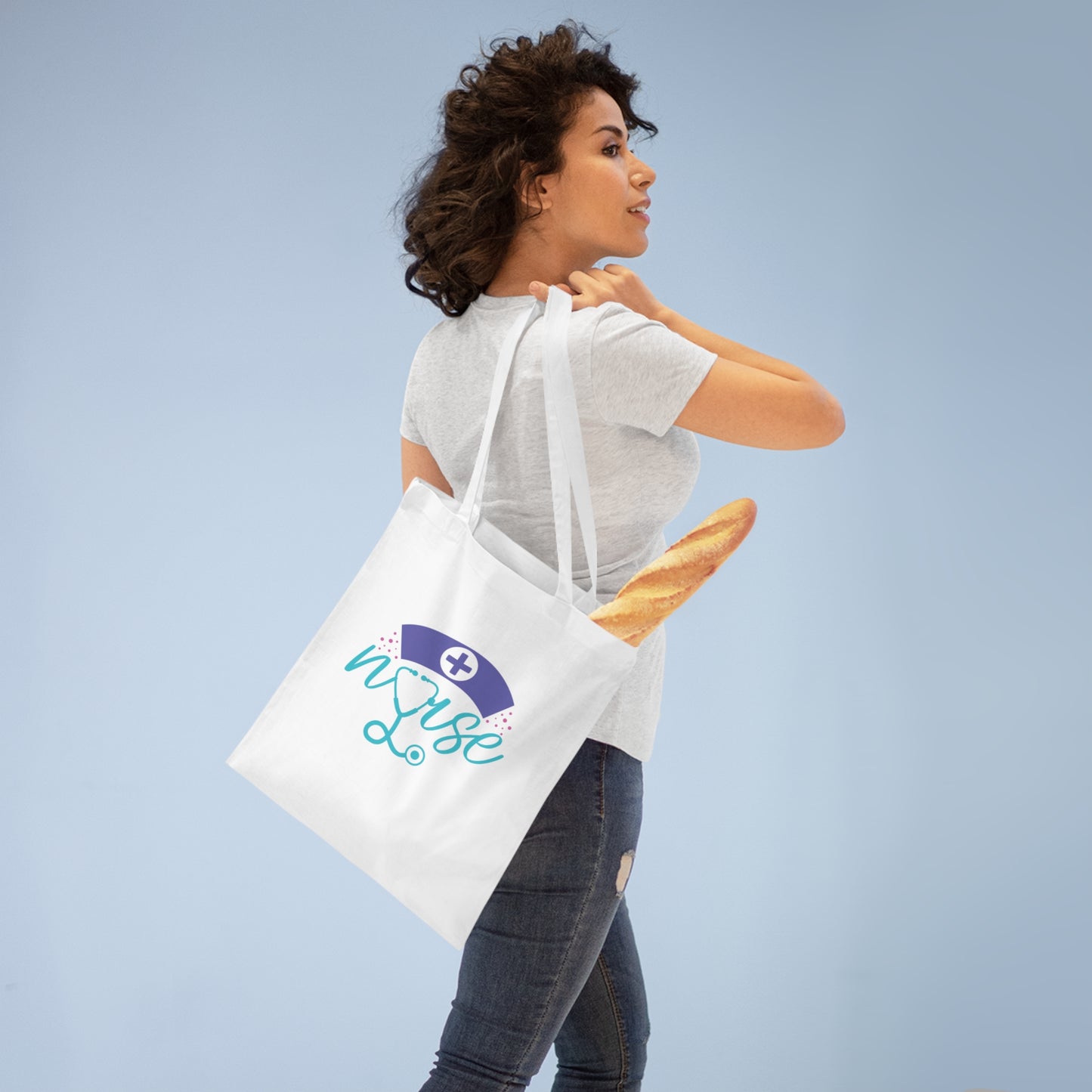 "Caring Hearts Nurse Tote Bag - Stylish- Tote Bag