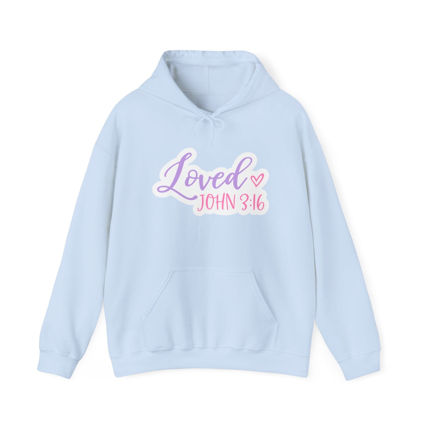 "Loved" - Faith-Inspired Hooded Sweatshirt - Hoodie