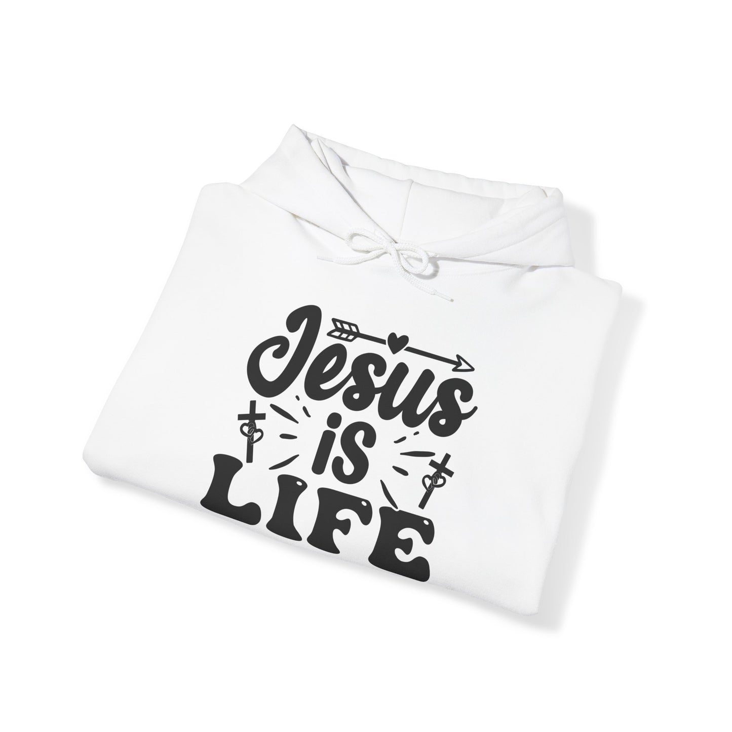 "Jesus is Life" - Christian Quote Hoodie