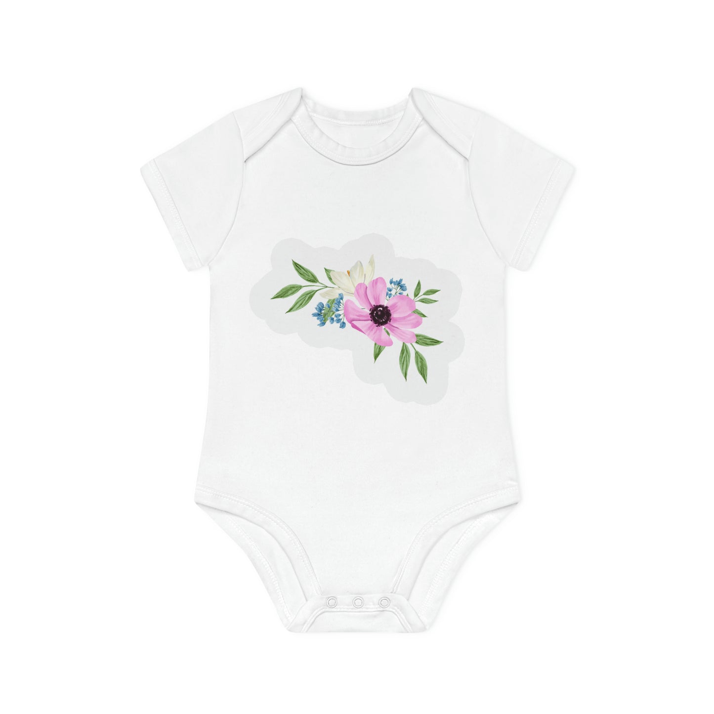 "Organic Cotton Baby Bodysuit: Ad- Baby Organic Short Sleeve Bodysuit