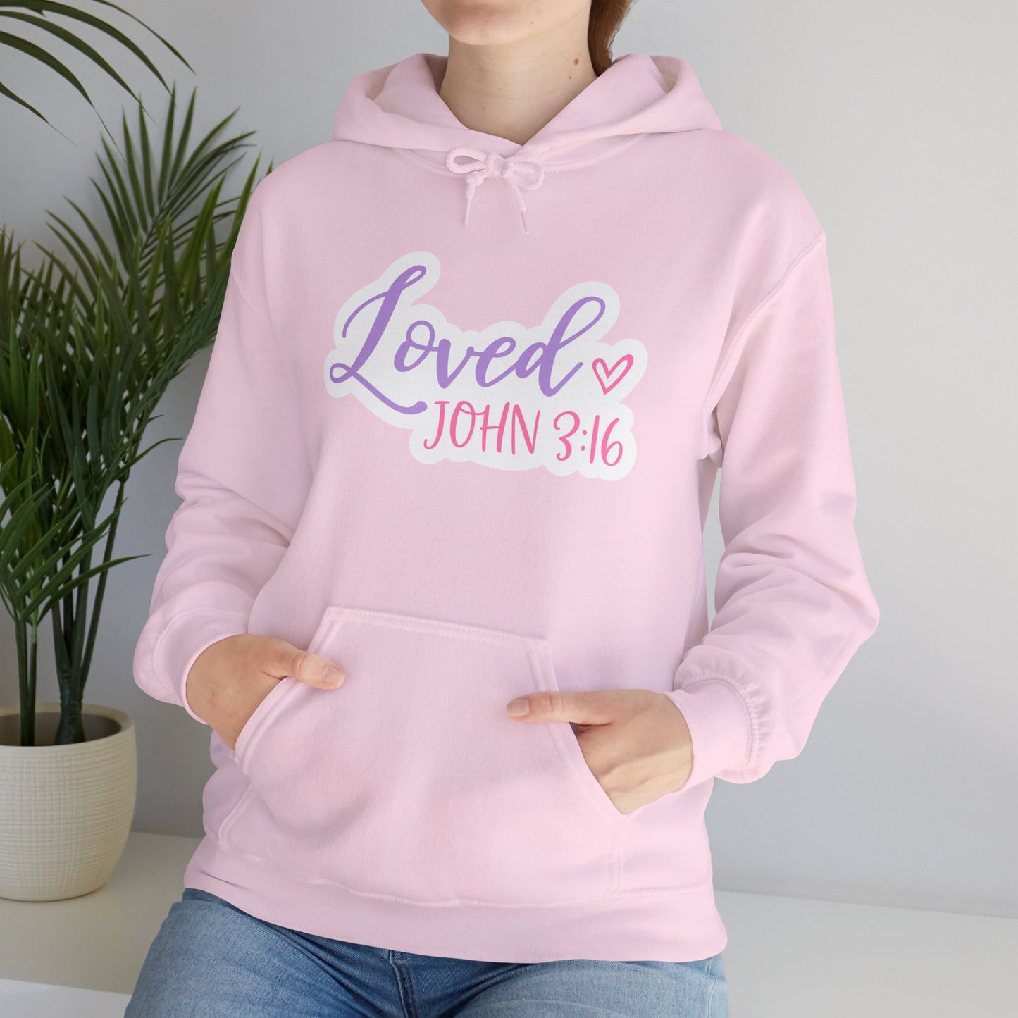 "Loved" - Faith-Inspired Hooded Sweatshirt - Hoodie