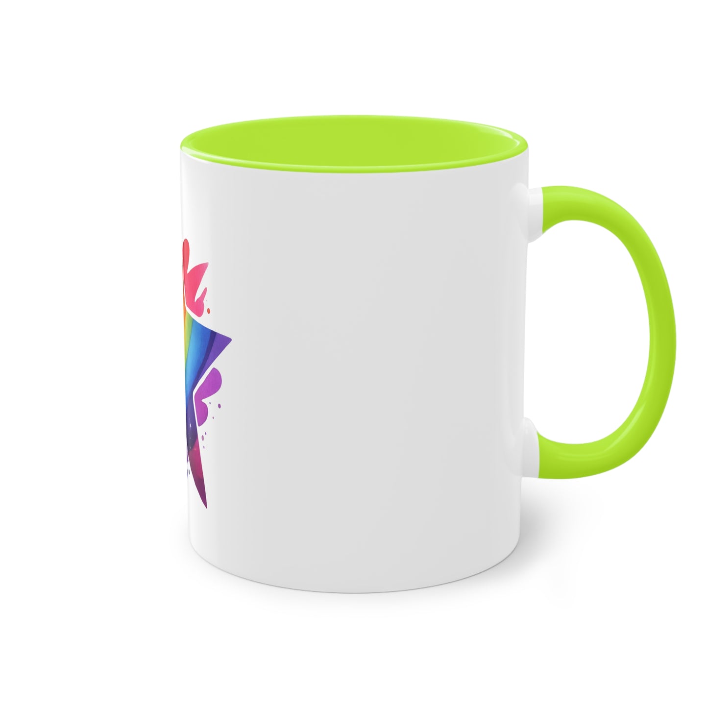 "Rainbow Pride Star" - Two Tone Mug