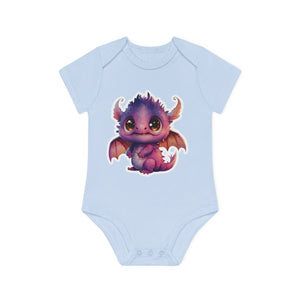 "Dragon Cutie" - Baby Organic Short Sleeve Bodysuit