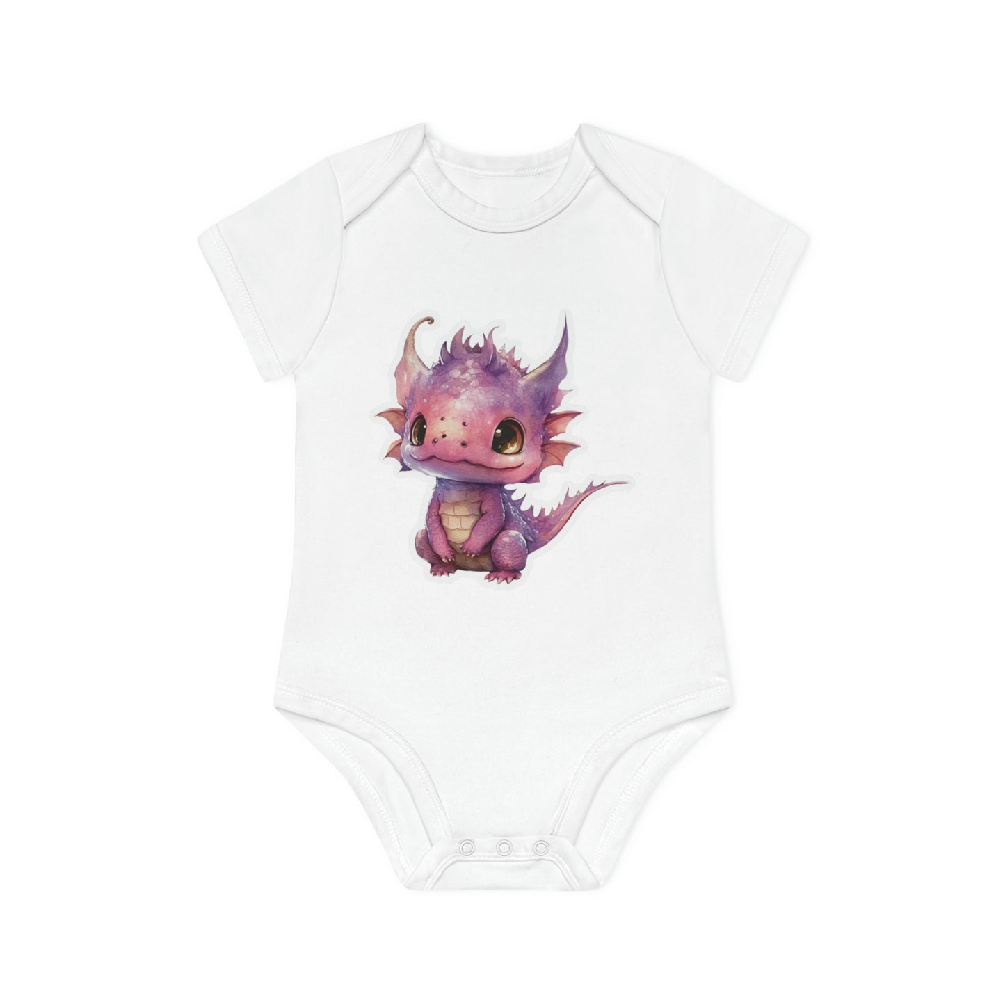 "Adorable Dragon" - Baby Organic Short Sleeve Bodysuit