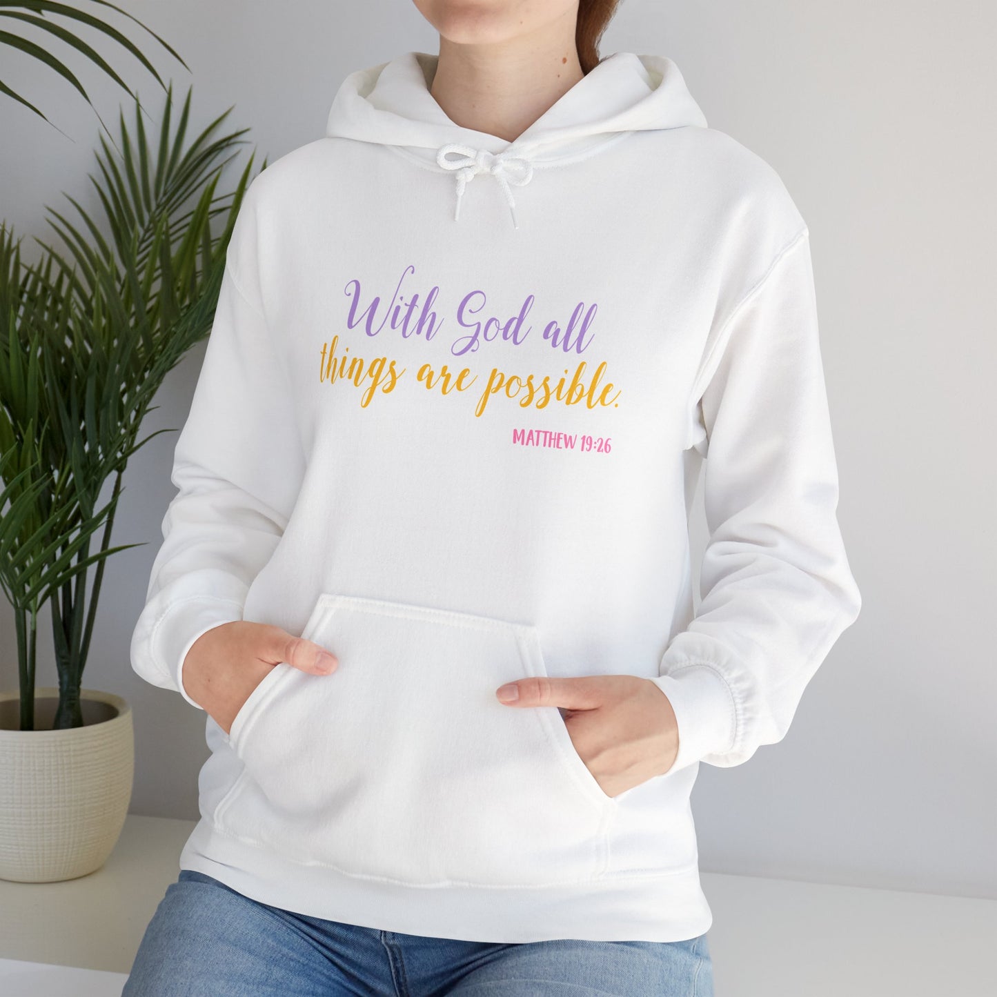 "With God all things are Possible" - Christian Quote - Hoodie