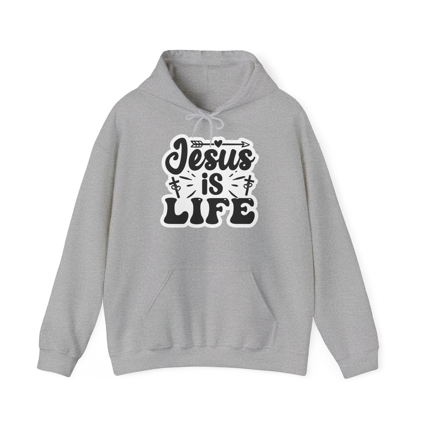 "Jesus is Life" - Christian Quote Hoodie