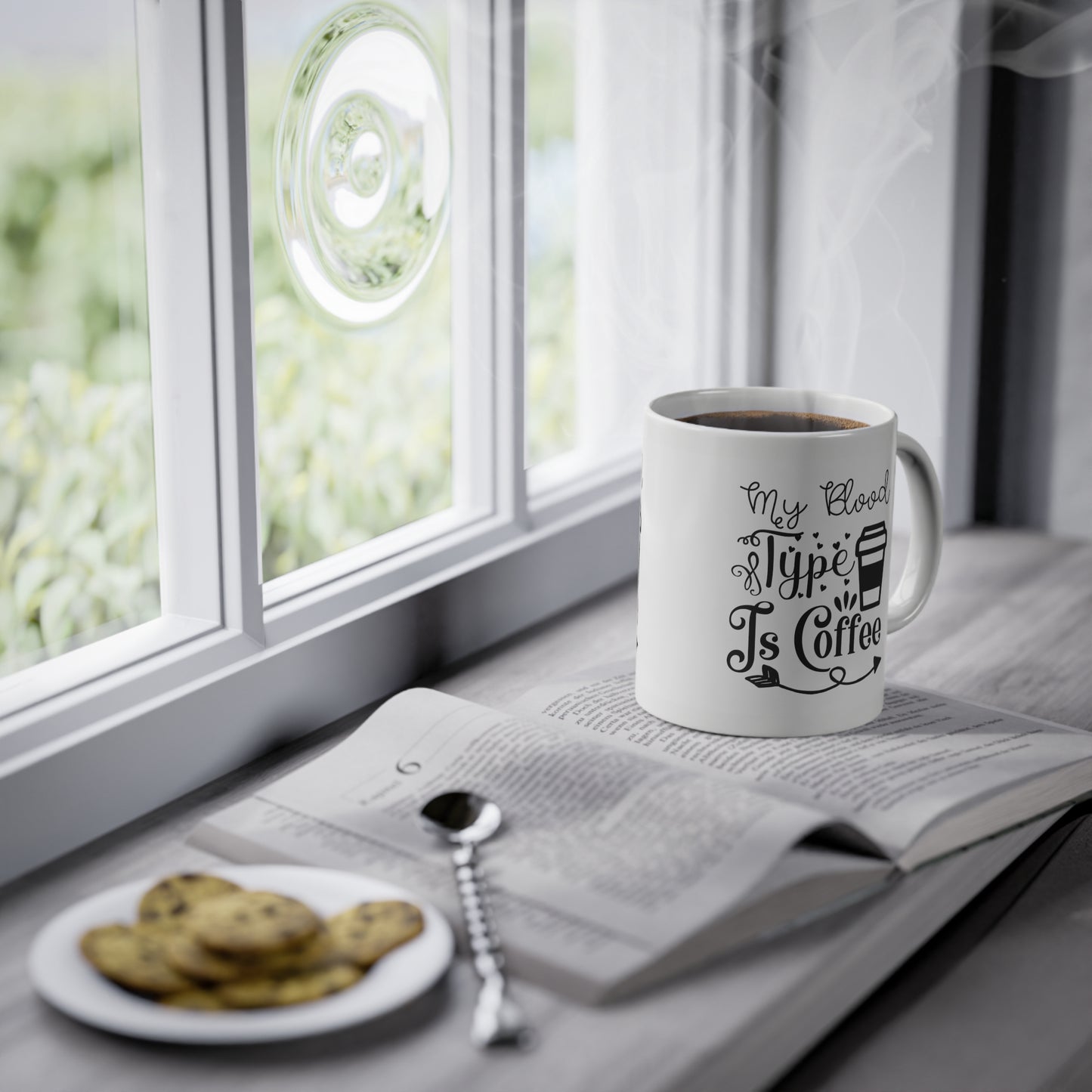 "My Blood Type is Coffee" - Ceramic 11oz Mug