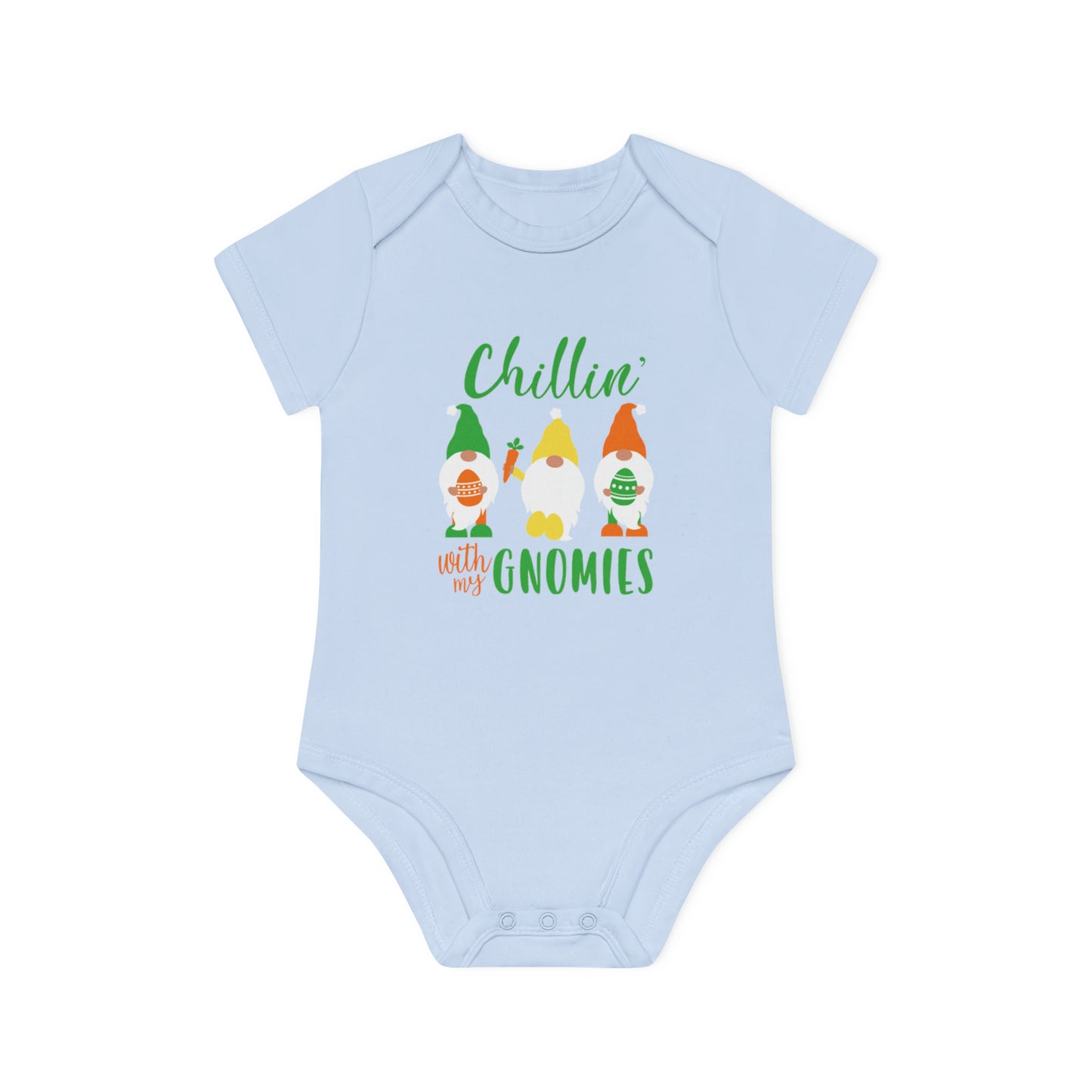 "Chillin' with my Gnomies" - Baby Organic Short Sleeve Bodysuit