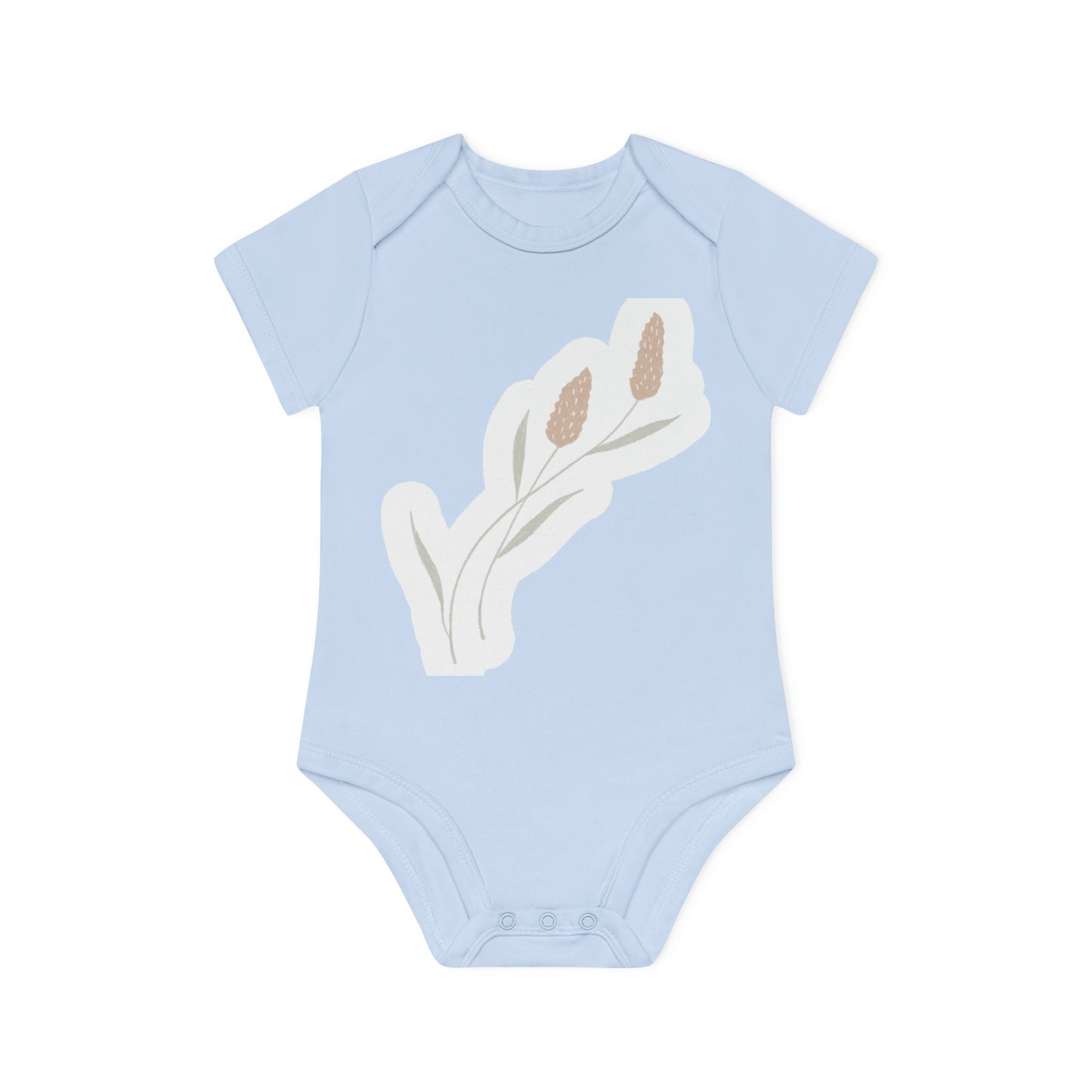 "Organic Cotton Baby Bodysuit: Ad- Baby Organic Short Sleeve Bodysuit