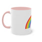 Proud and Colorful Ceramic Rainbow - LGBTQ- Two Tone Mug