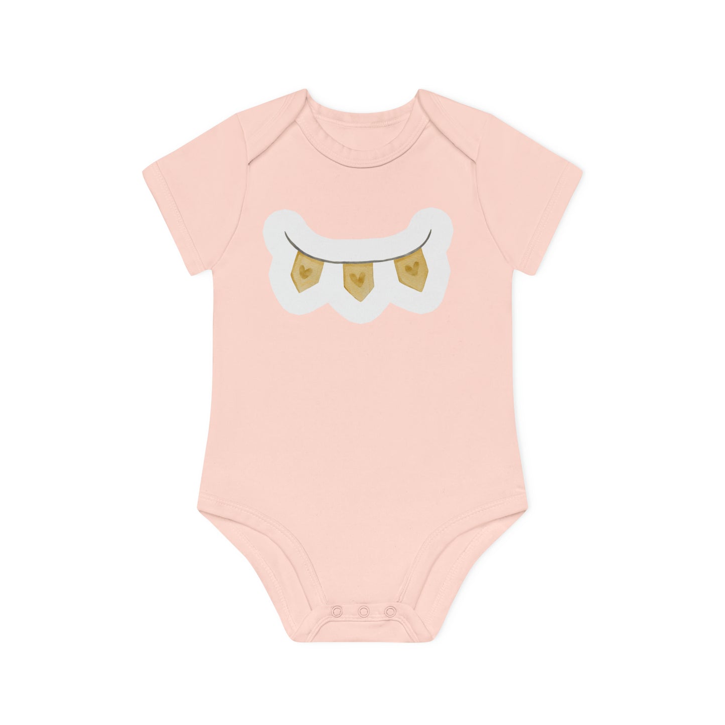 "Adorable Hearts Eco-Friendly" - Baby Organic Short Sleeve Bodysuit