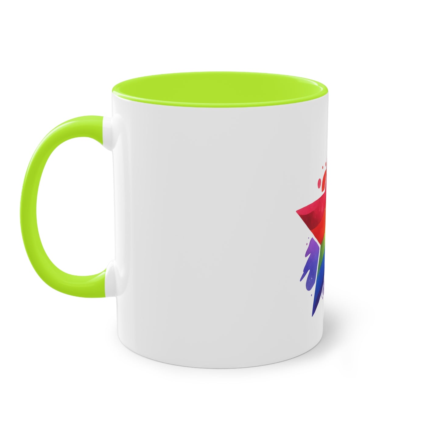 "Rainbow Pride Star" - Two Tone Mug