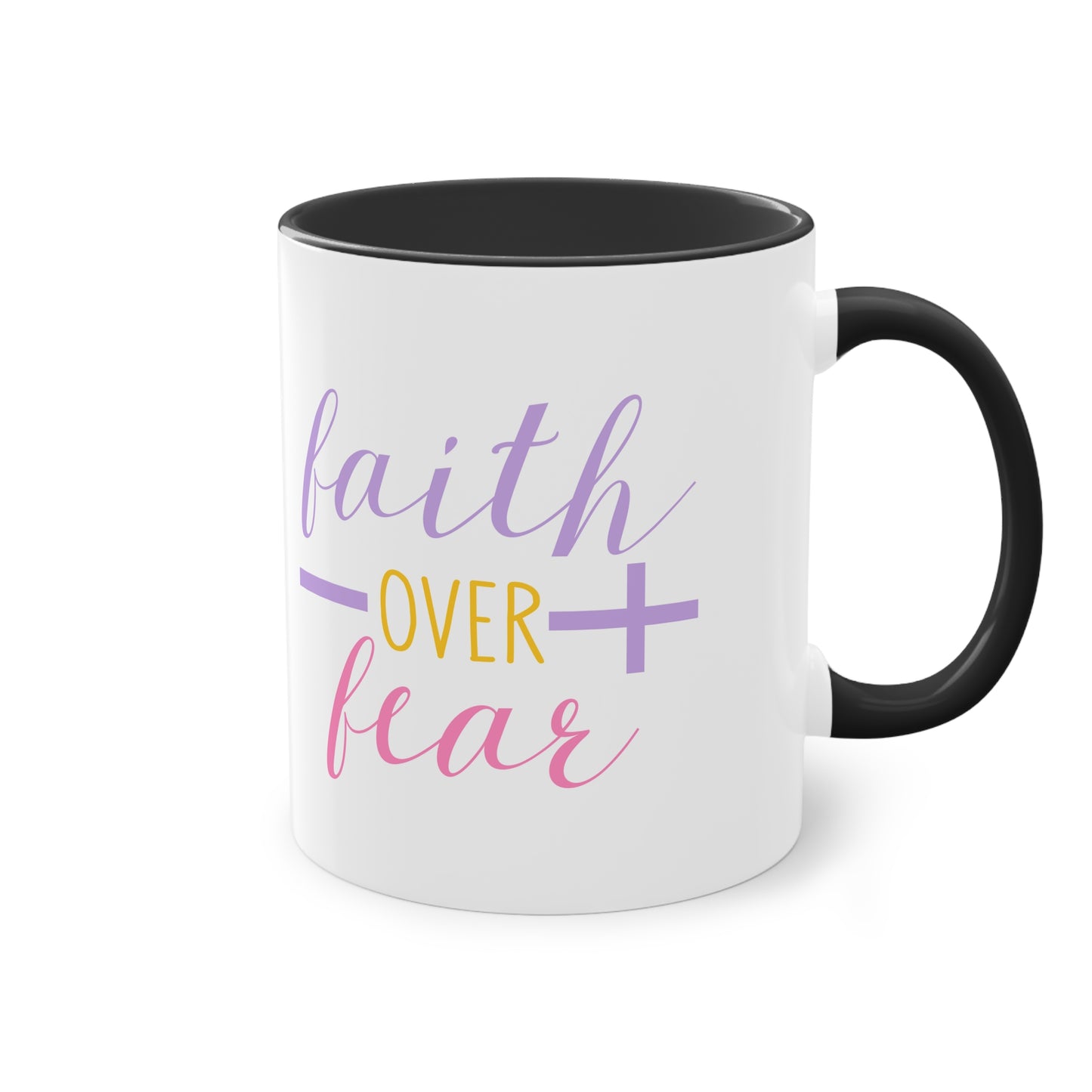 "Faith over Fear" - Christian Love - Two Tone Mug