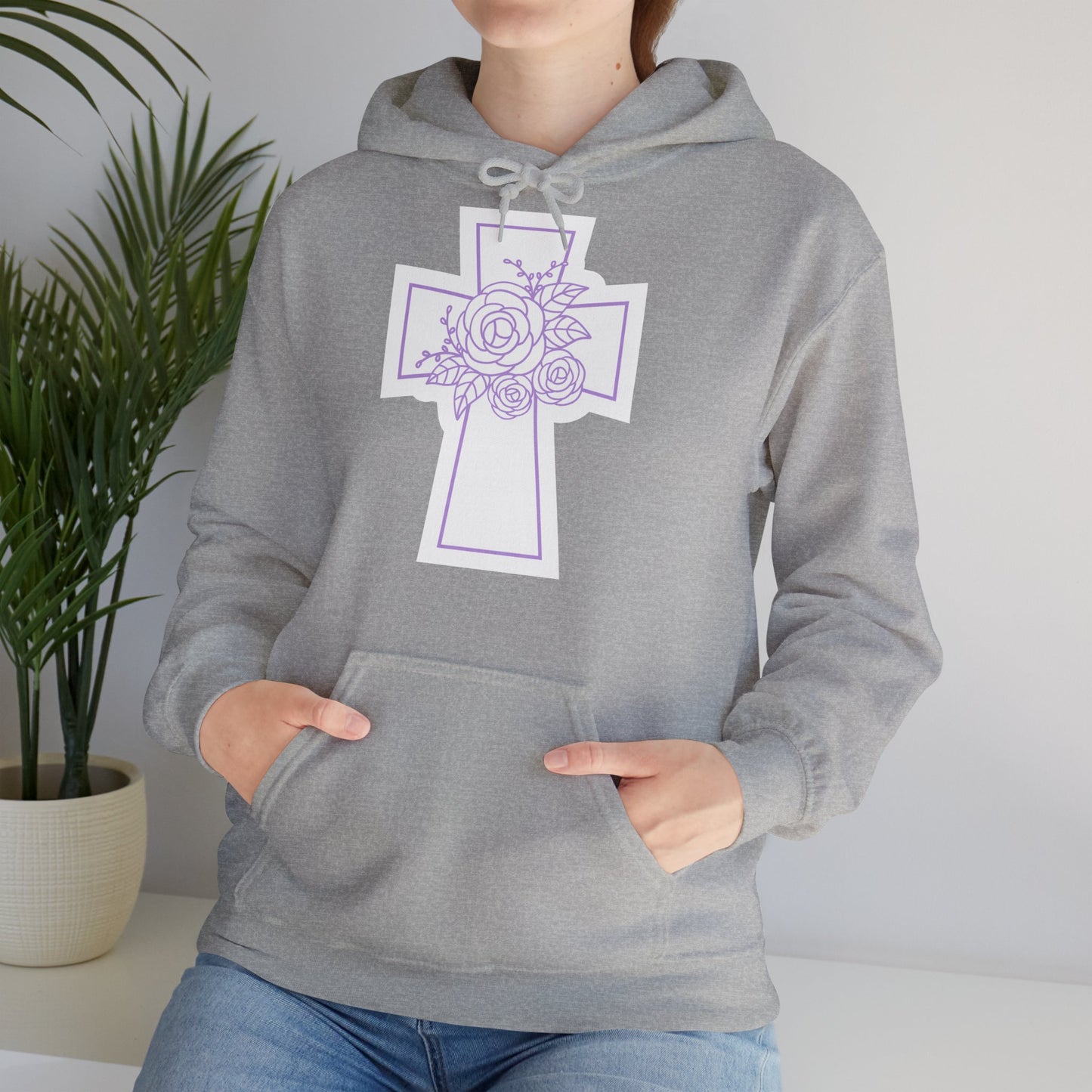 "Beautiful Cross" - Blessed & Cozy Hooded Sweatshirt - Hoodie