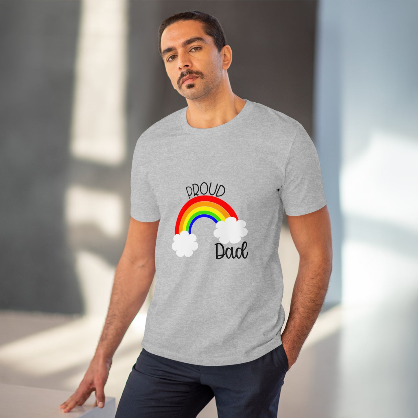 "Proud Dad Pride Flag Tee"- T-Shirt