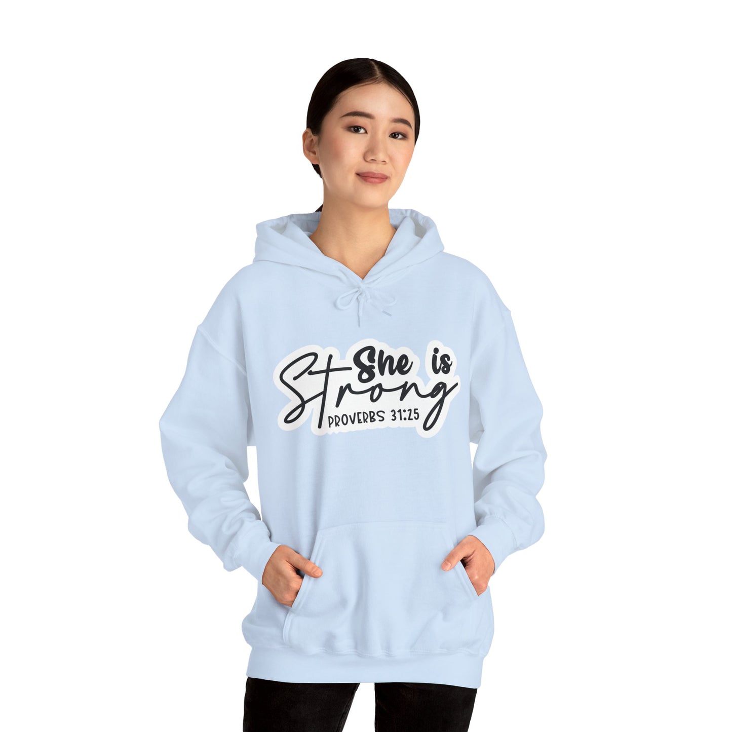 "She is Strong" - Christian Quote - Hoodie