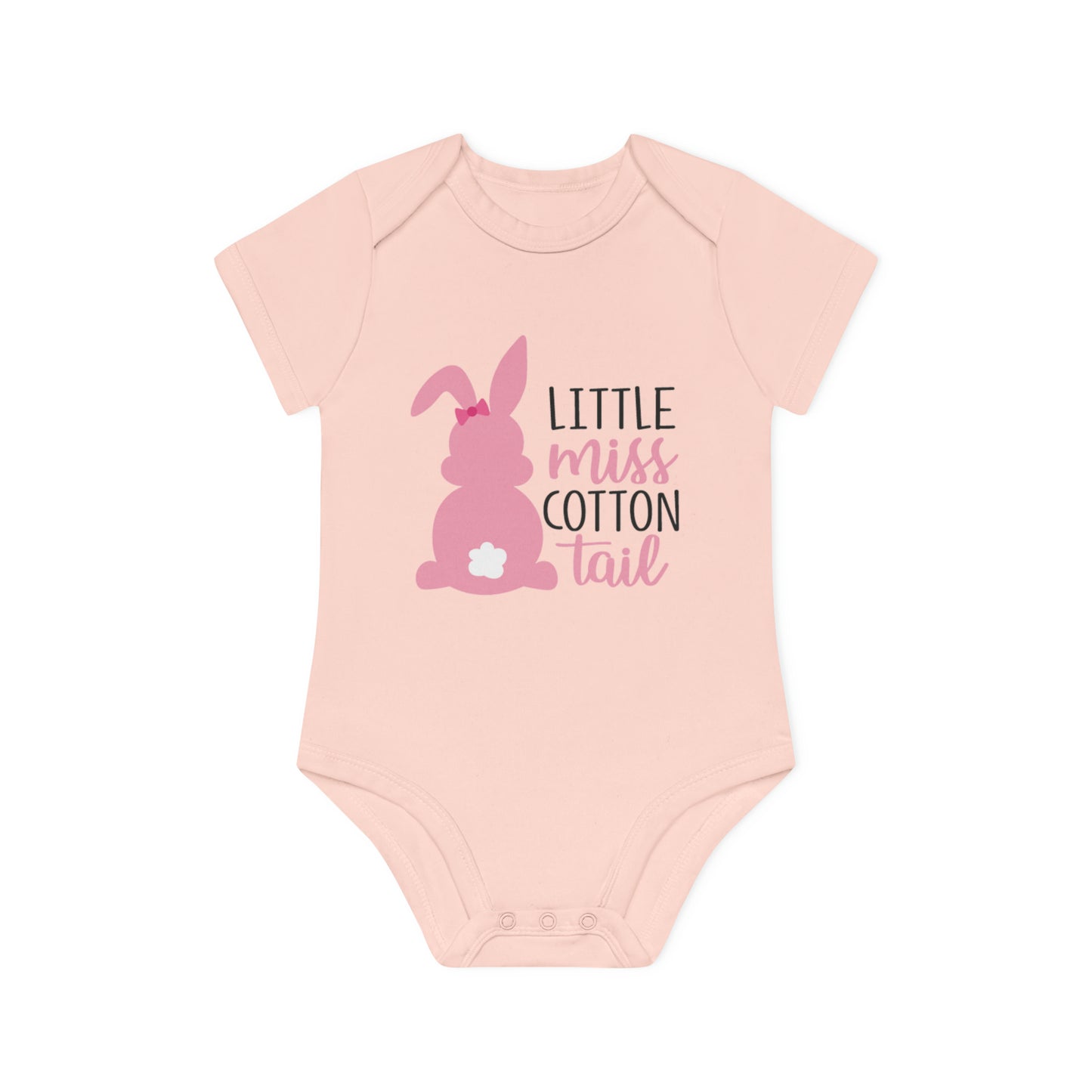 "Little Miss Cotton Tail" - Baby Organic Short Sleeve Bodysuit