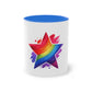 "Rainbow Pride Star" - Two Tone Mug