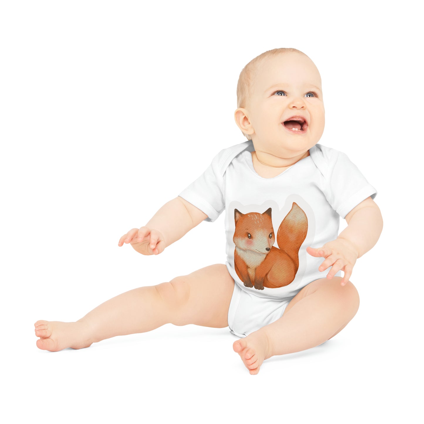 "Organic Cutie: Adorable Baby Short- Baby Organic Short Sleeve Bodysuit