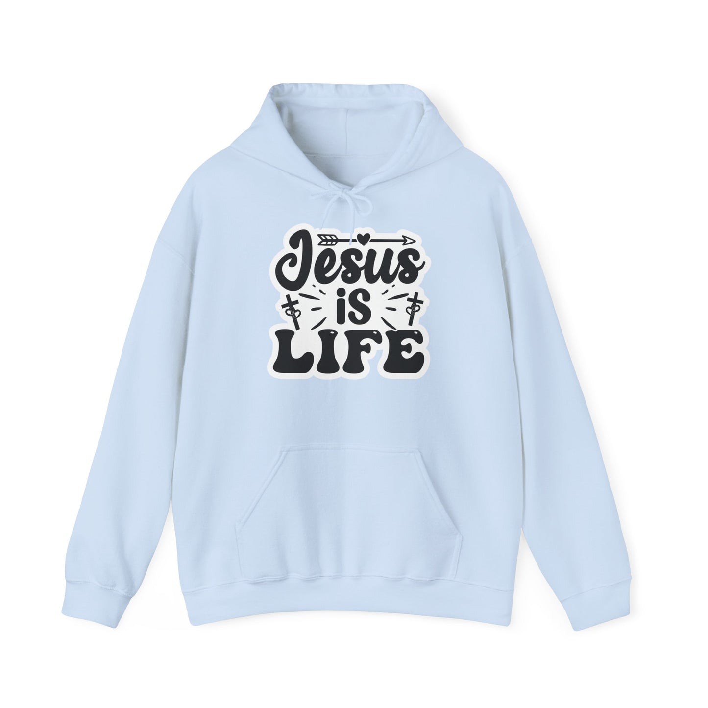 "Jesus is Life" - Christian Quote Hoodie