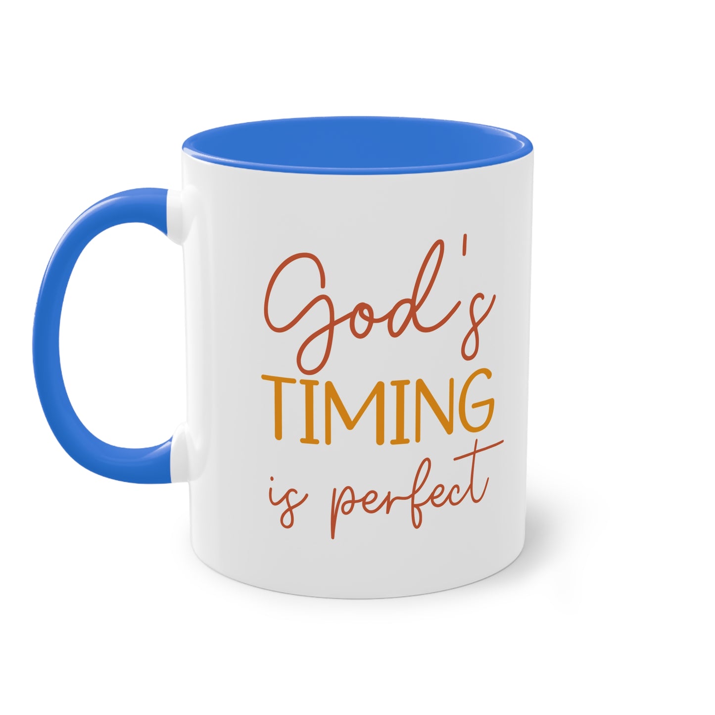 "God's timing is perfect" - Faith Quote - Two Tone Mug