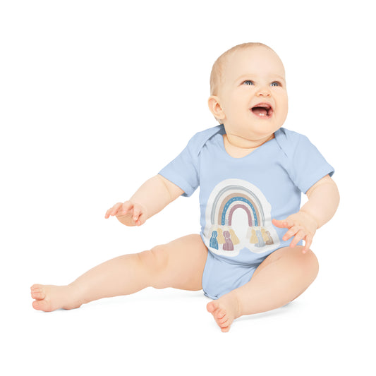 "Adorable Organic Baby Bodysuit with Ch- Baby Organic Short Sleeve Bodysuit