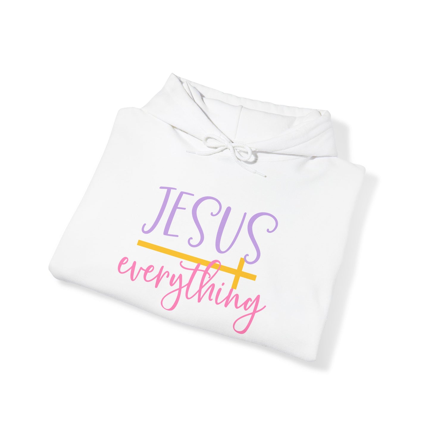 "Jesus is Everything" Faith-Inspired Hooded Sweatshirt - Hoodie