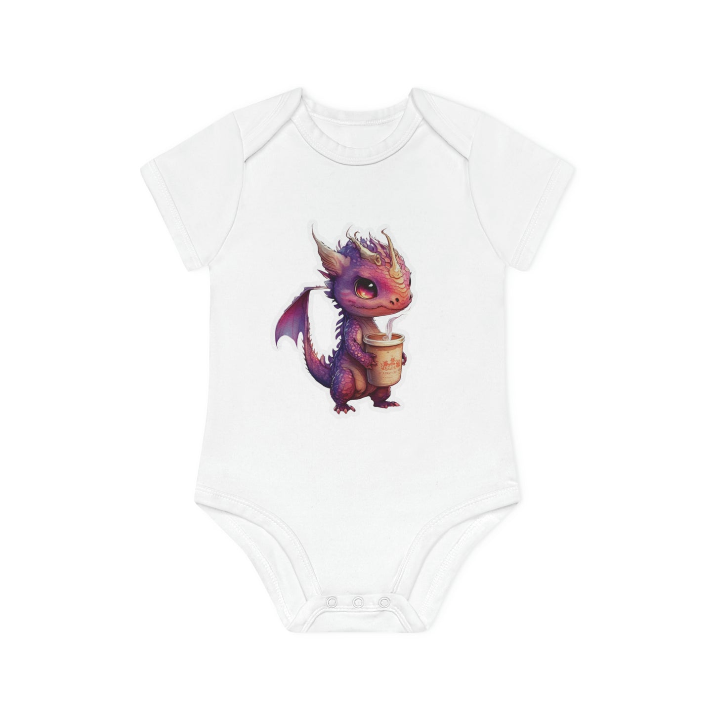 "Little Dragon"" - Baby Organic Short Sleeve Bodysuit