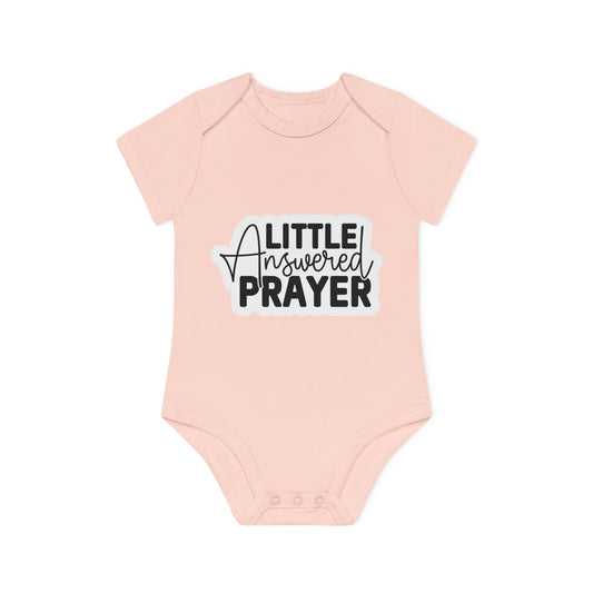 "Little Answered Prayer" - Baby Organic Short Sleeve Bodysuit