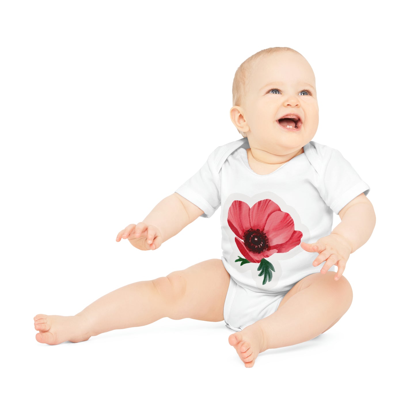 "Organic Adorable Onesie: Sweet Design- Baby Organic Short Sleeve Bodysuit