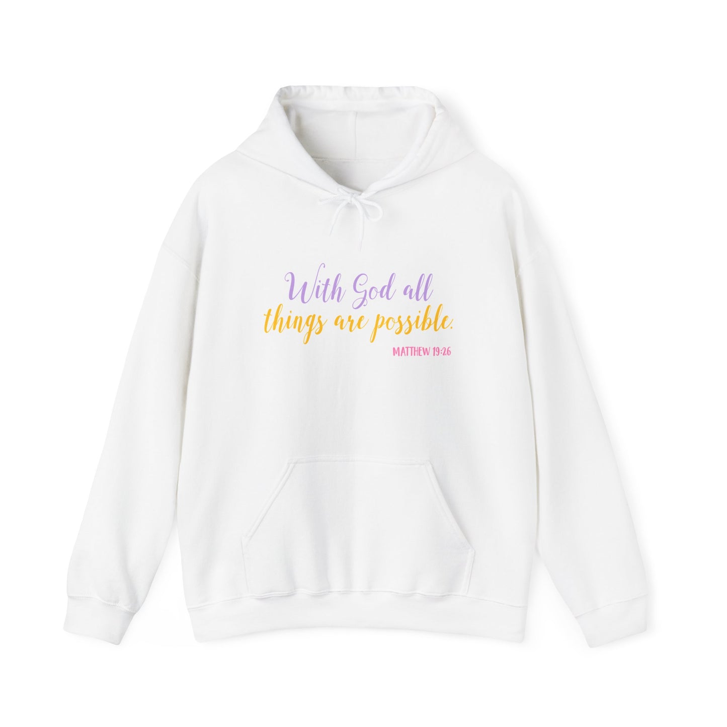 "With God all things are Possible" - Christian Quote - Hoodie