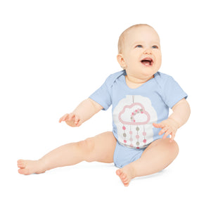 "Organic Baby Bodysuit: Adorable- Baby Organic Short Sleeve Bodysuit