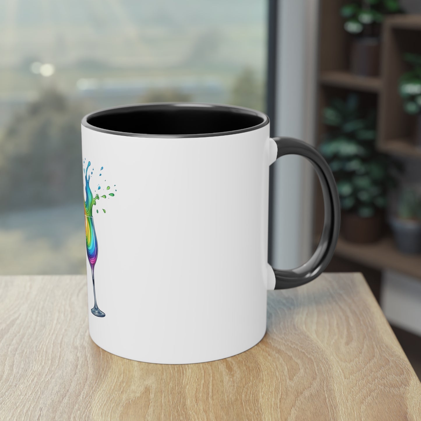 "Rainbow Pride Celebrate Love" - Two Tone Mug