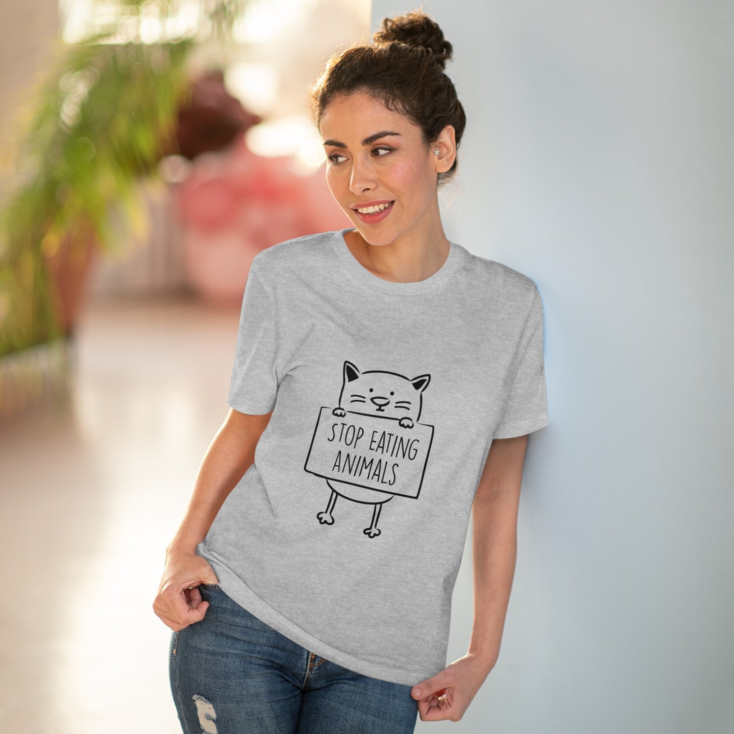 "Stop eating animals" Vegan Vibes Tee - T-Shirt