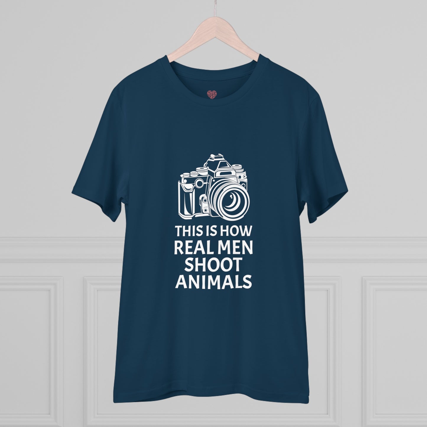 "This is how real men shoot animals" Vegan Life Tee - T-Shirt