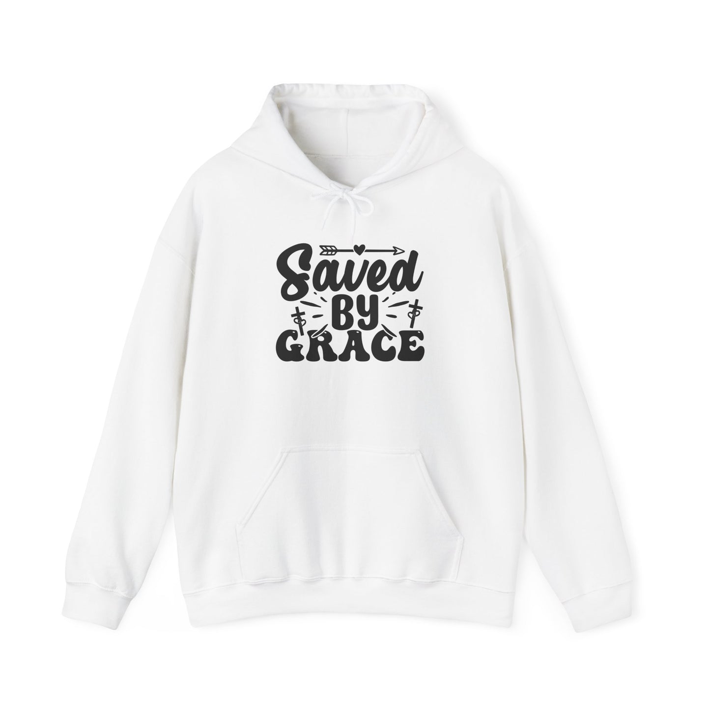 "Saved by Grace" - Blessed & Cozy: Christian Quote - Hoodie