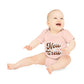 "Organic Cotton Baby Bodysuit - Sweet- Baby Organic Short Sleeve Bodysuit