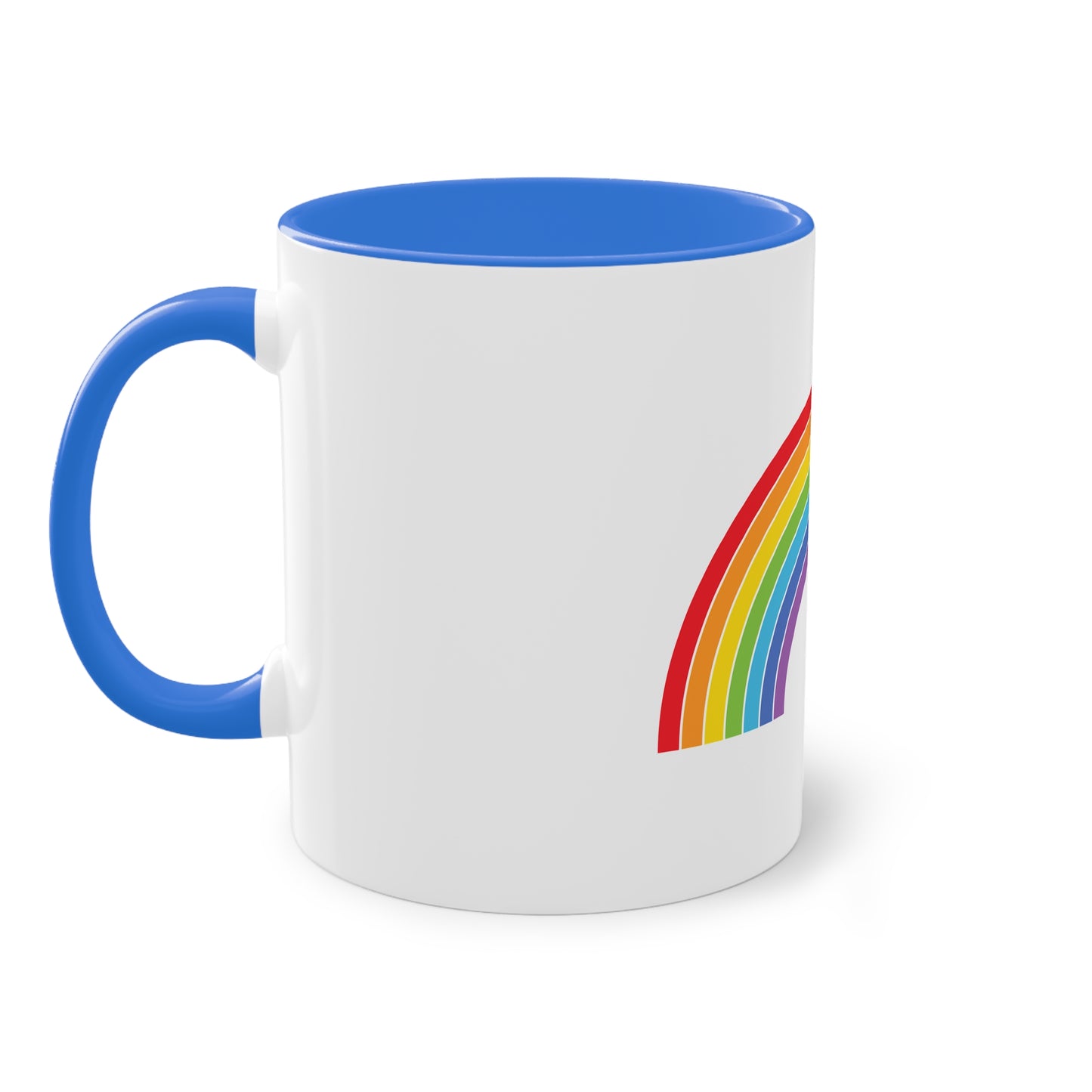 Proud and Colorful Ceramic Rainbow - LGBTQ- Two Tone Mug