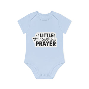 "Little Answered Prayer" - Baby Organic Short Sleeve Bodysuit