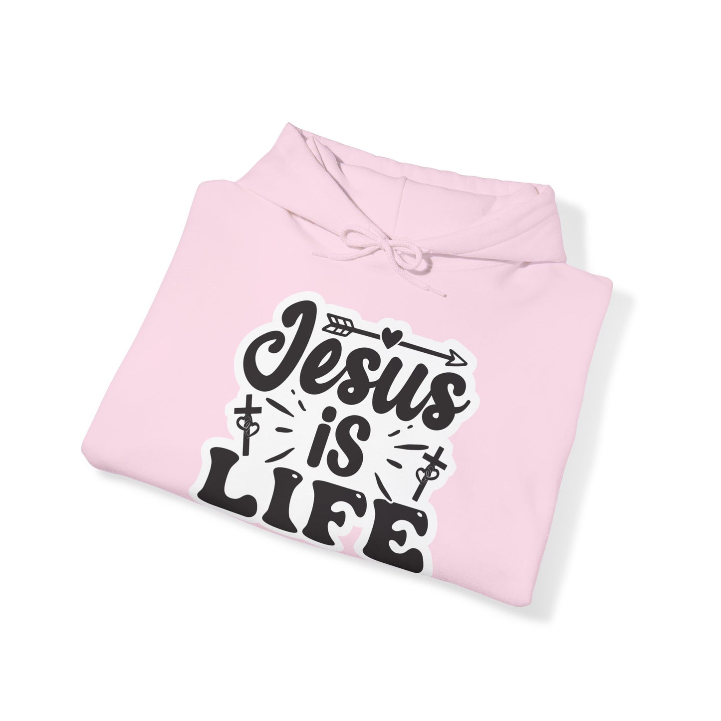 "Jesus is Life" - Christian Quote Hoodie