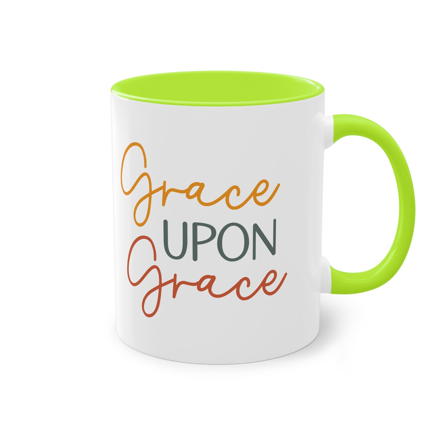 "Grace Upon Grace" - Christian Love - Two Tone Mug