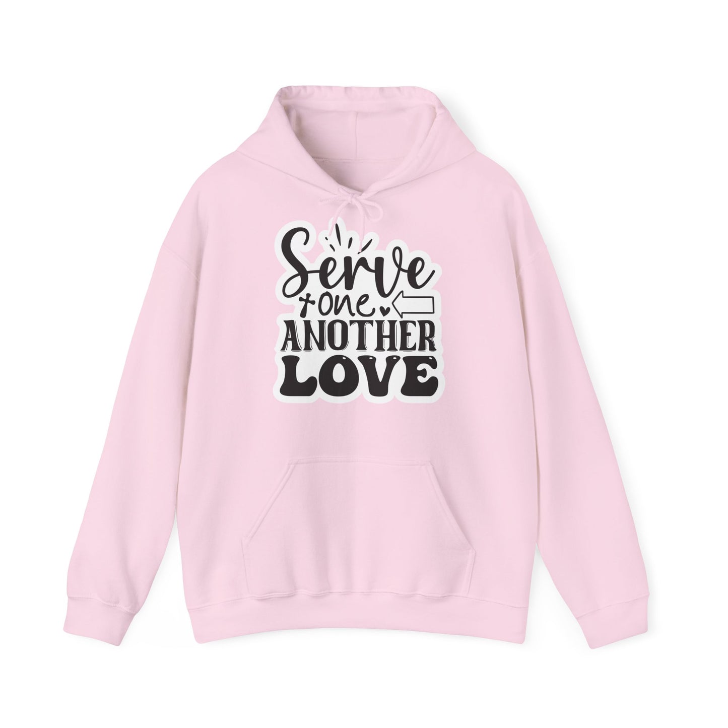 "Serve one another" Faith-Inspired Hooded Sweatshirt - Hoodie