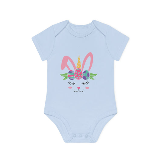 "Easter Bunny Ears" - Baby Organic Short Sleeve Bodysuit