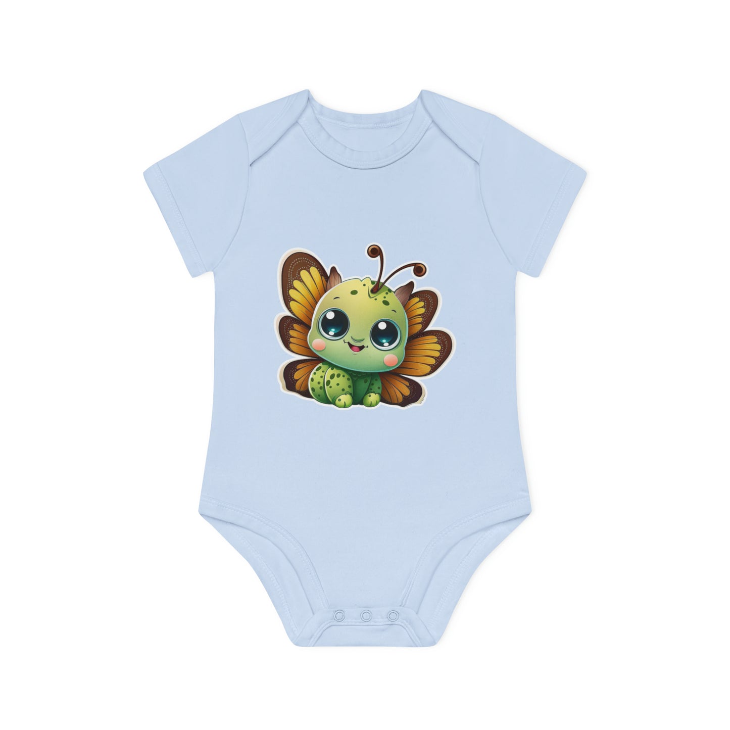 "Cute Butterfly" - Baby Organic Short Sleeve Bodysuit