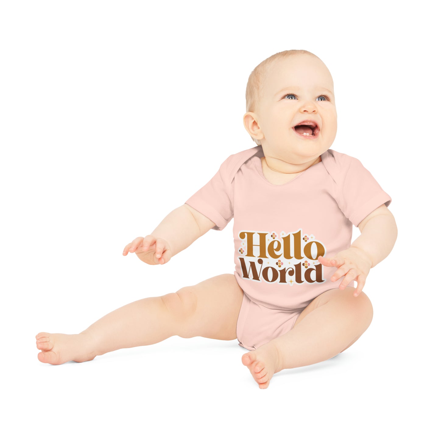 "Adorable Organic Short Sleeve Bodysuit for- Baby Organic Short Sleeve Bodysuit