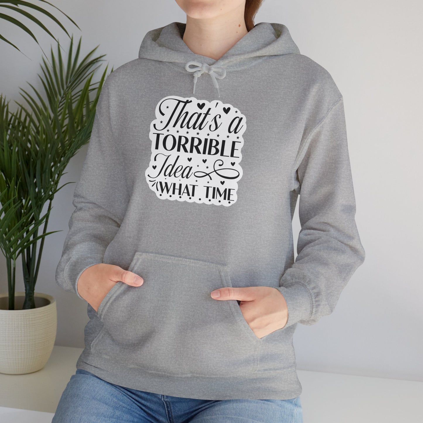 "That's a terrible idea. What time?" Funny Quote - Hoodie